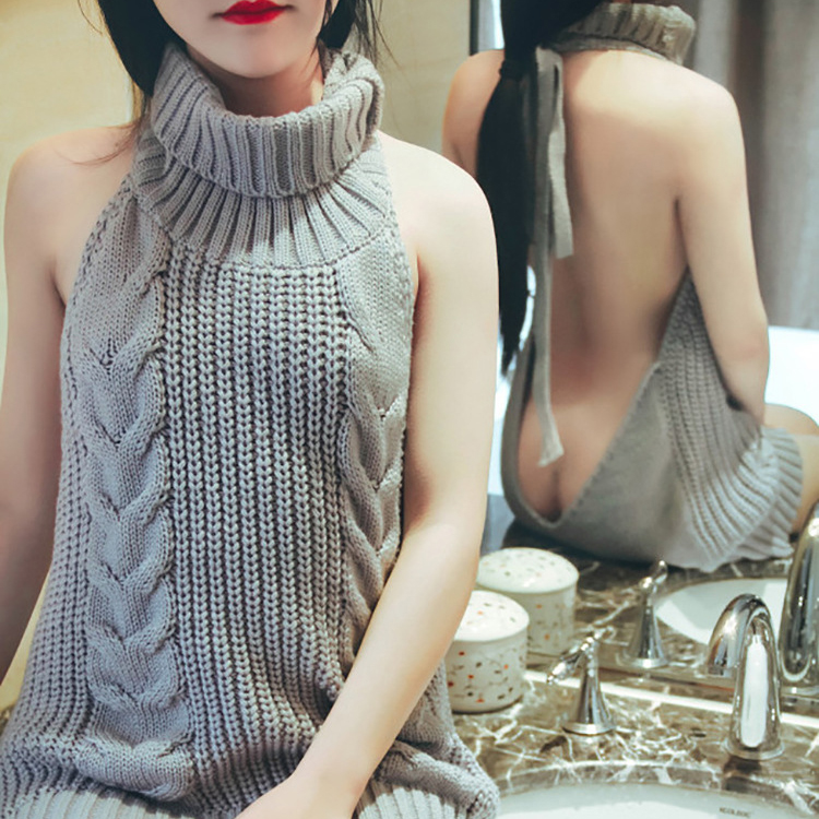 性感露奶露屁情趣衣AV女優流行毛衣【5000元滿額貴賓禮】♥✔