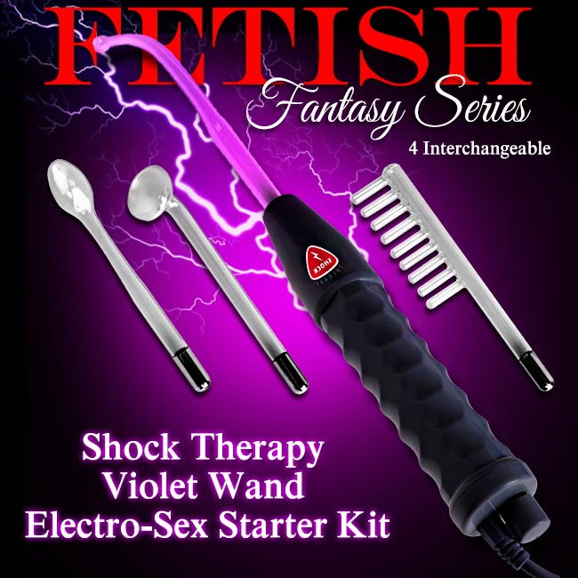 美國原裝進口PIPEDREAM．Fantasy Series系列 Shock Therapy Violet Wand 電波脈衝幻紫魔杖套組★