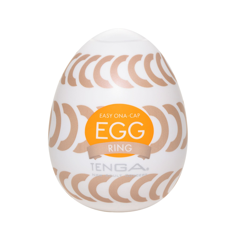 日本TENGA一次性奇趣蛋自慰蛋 EGG歡樂系列 EGG-W06迴圈挺趣蛋(RING)自慰器男用自慰套飛機杯自愛器(手動自慰蛋+53×53×70m約56.5g)