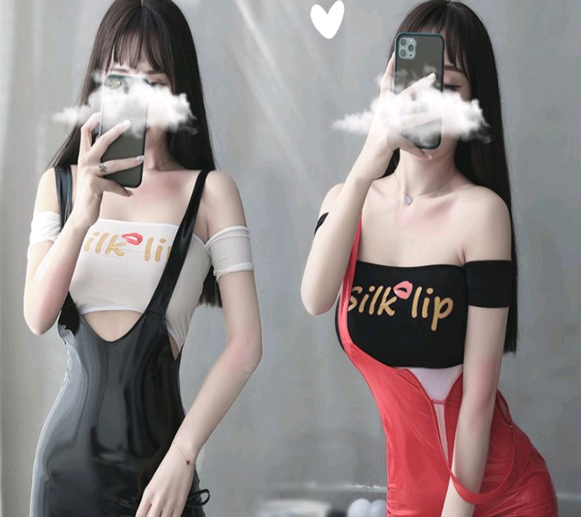原價219特價153  嫵媚誘惑！派對漆皮緊身吊带裙(紅)♥☆
