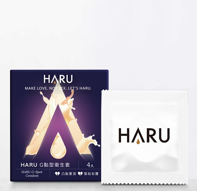 (52mm)【HARU】G-SPOT G點型保險套 4入