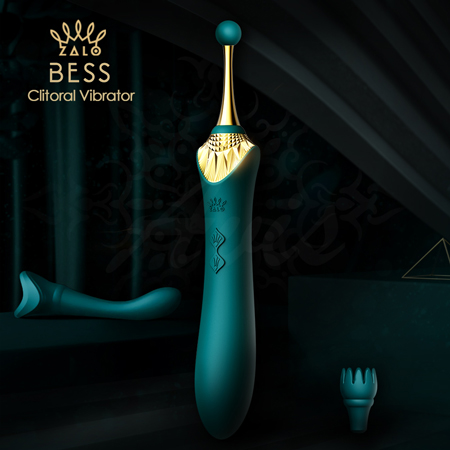 店長推薦!Zalo Bess 秒高潮陰蒂按摩器-綠色【8*8震動頻率+充電款】噴水帝后音波棒 聲波棒♥