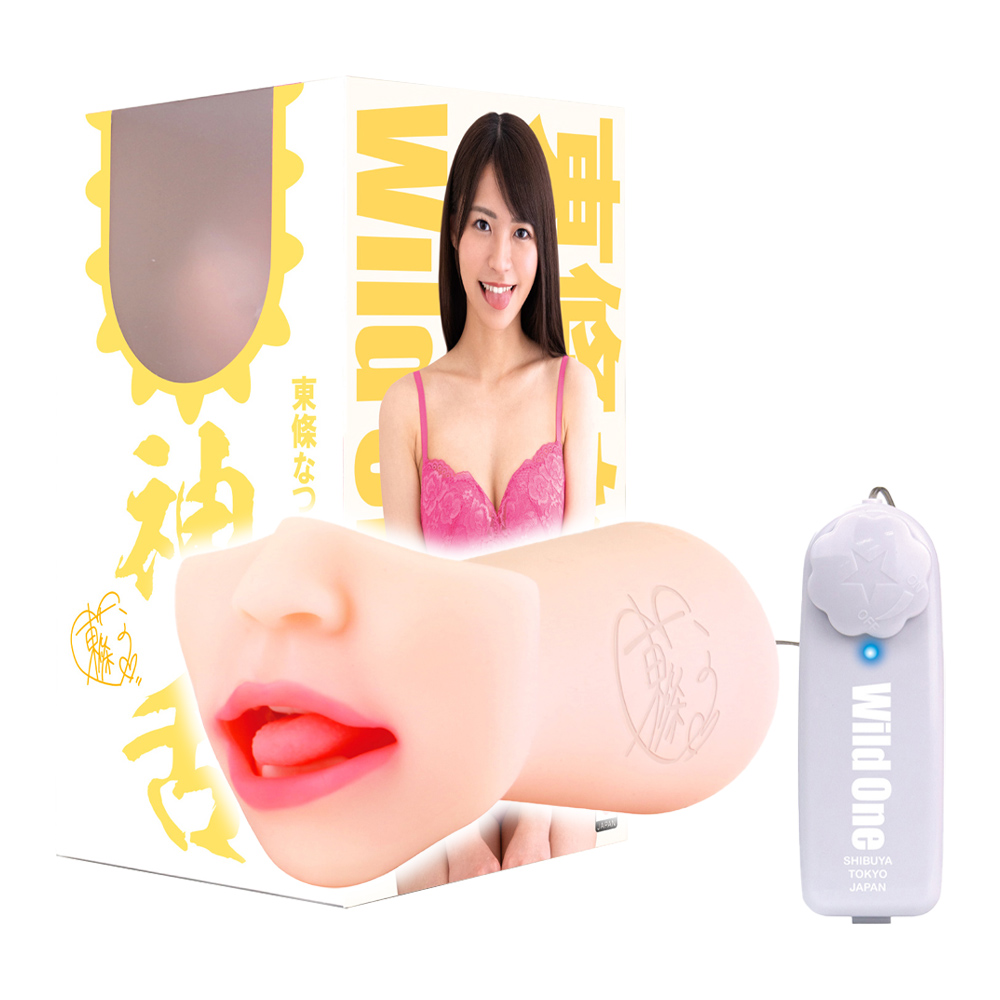 日本Wild One神舌口交系列東條夏電動舌舔男用自慰套(震動+舌舔+電池)♥✿