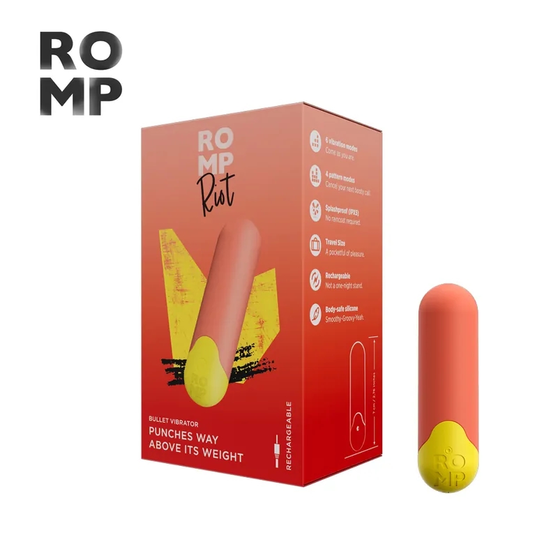 【德國ROMP】 Riot 迷你子彈震動器【震動強度:6段/震動模式:4種+充電】▶台灣永準公司貨保固2年