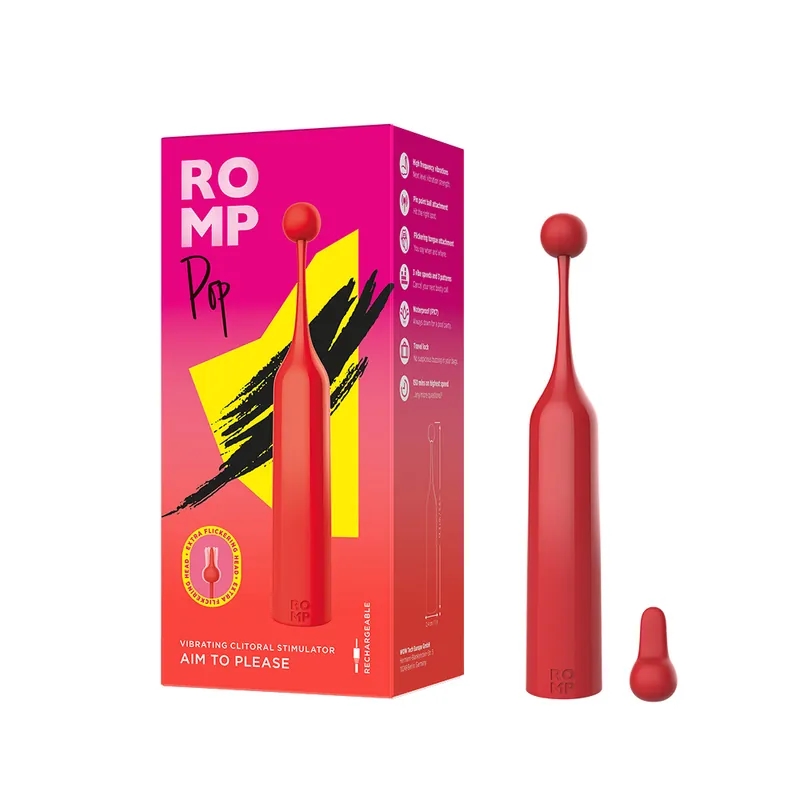 【德國ROMP】Pop 陰蒂震動器 音波棒【充電】▶台灣永準公司貨保固2年