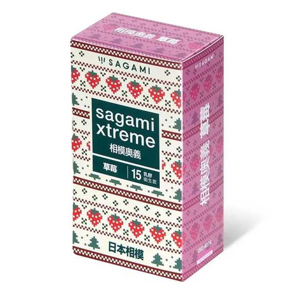 【52mm】Sagami｜相模奧義 草莓 乳膠保險套 衛生套 15 入 超薄型 限定版