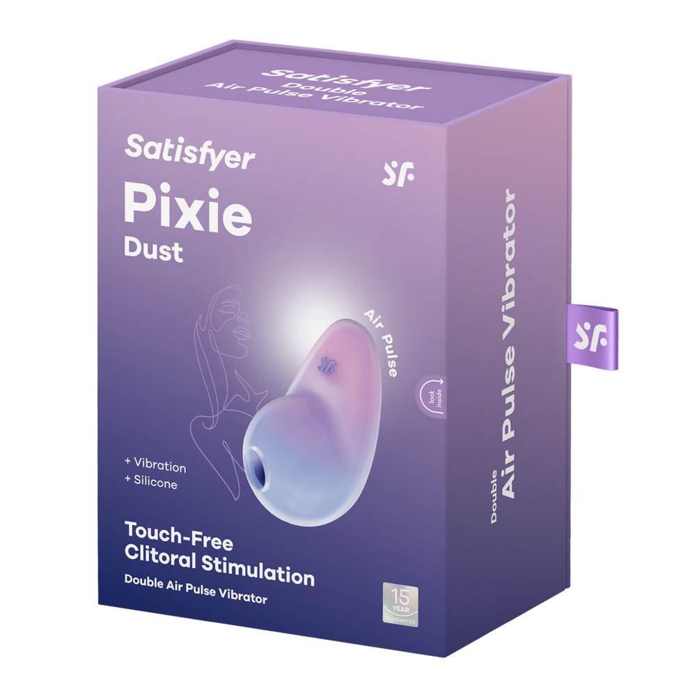 【德國Satisfyer】 Pixie Dust 精靈之塵漸層吸吮陰蒂震動器 紫粉【11種吸吮頻率＋12種震動模式＋充電】原廠15年保固★