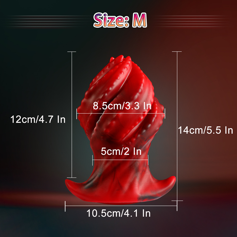 【直徑5~10.5CM】類異形粗大柔軟矽膠肛塞 男女用gay同志 後庭肛塞 M ♥
