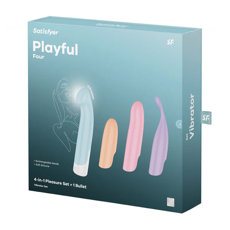 德國 Satisfyer 趣味四重奏 【12 種震動模式+USB磁吸充電+保固15年】✿