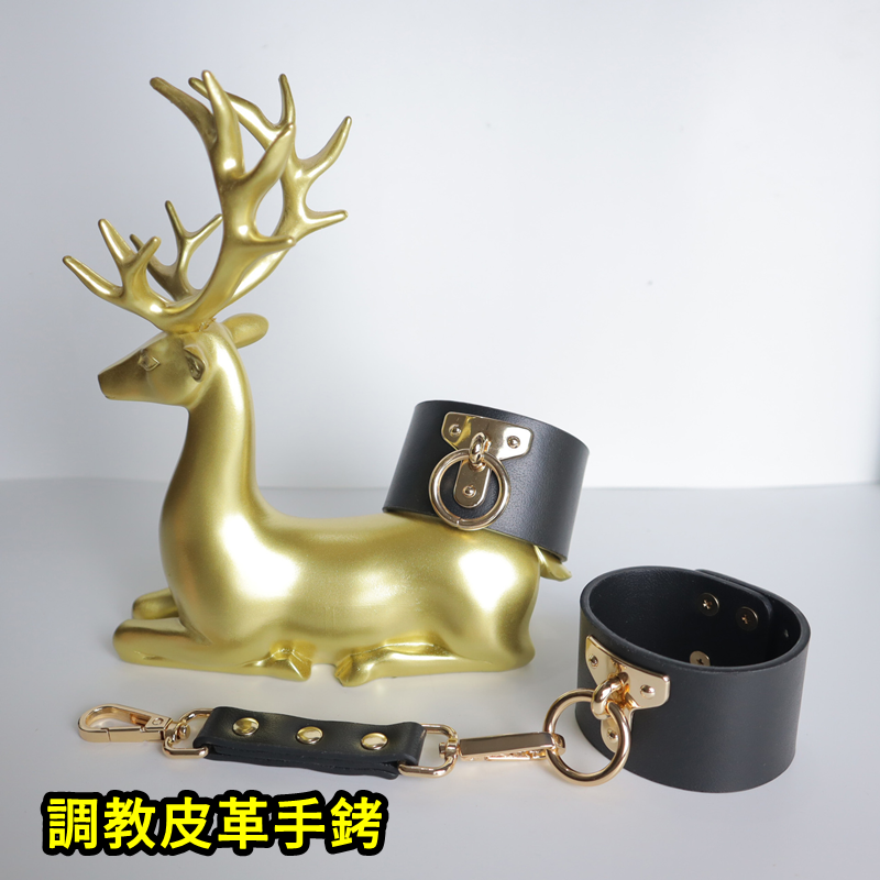 SM 束縛情趣 束縛皮革手銬 【總長23cm】黑 ♥ 