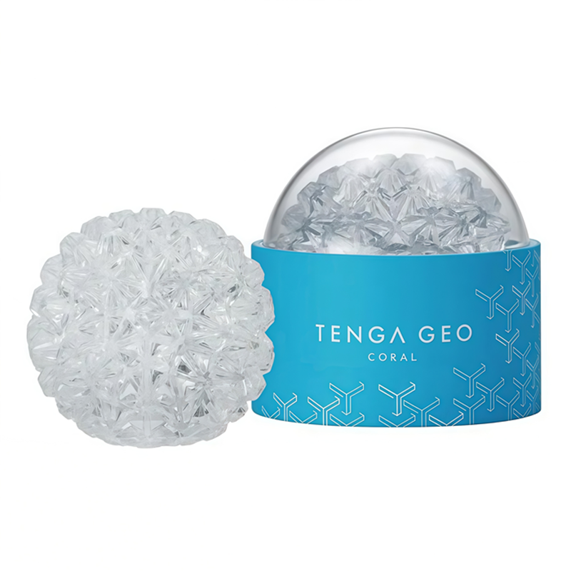 日本TENGA GEO 層層交織 探索球 重複使用 飛機杯(CORAL/珊瑚球)✿